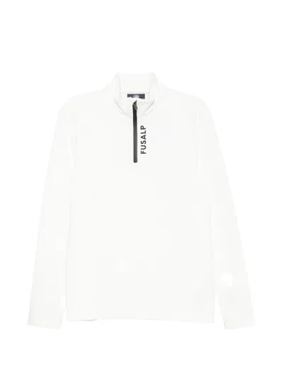 Fusalp Timothy Logo-print Half-zip Sweatshirt In White
