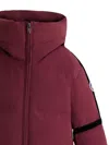 Fusalp Velvet-trimmed Padded Coat In Burgundy