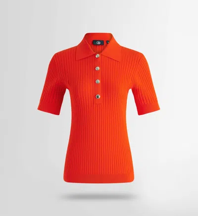 Fusalp Vera Short-sleeved Polo Shirt In Orange