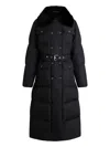 Fusalp Vlavi Removable-collar Belted Coat In Black