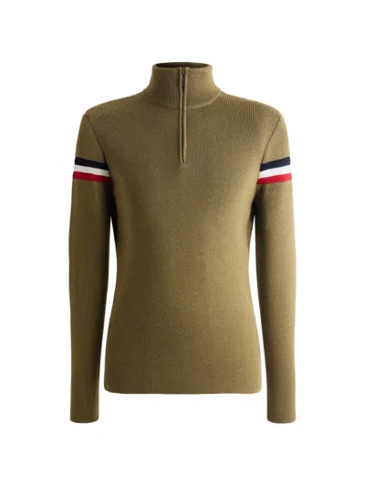 Fusalp Wengen Zip-neck Sweater In Brown
