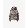 Fusalp Ada Leopard-print Down Ski Jacket In Brown