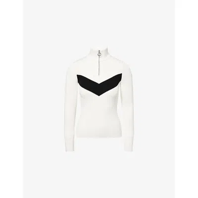 Fusalp Womens 91401 Andromede Half-zip Knitted Jumper In White