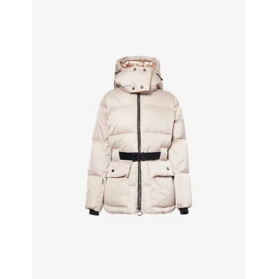 Fusalp Womens Oria Belted Hooded Regular-fit Shell-down Jacket Latte
