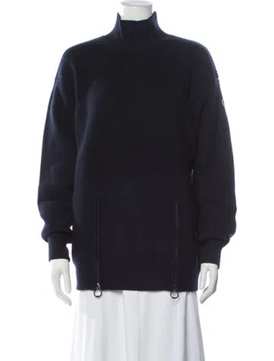 Pre-owned Fusalp Wool Turtleneck Sweater In Blue