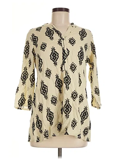 Pre-owned Fusion 3/4 Sleeve Blouse In Ivory