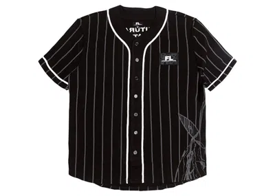 Pre-owned Futura Laboratories Men's  Pointman Baseball Jersey In Black