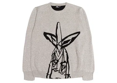 Pre-owned Futura Laboratories Men's  Pointman Knit Sweater In Gray