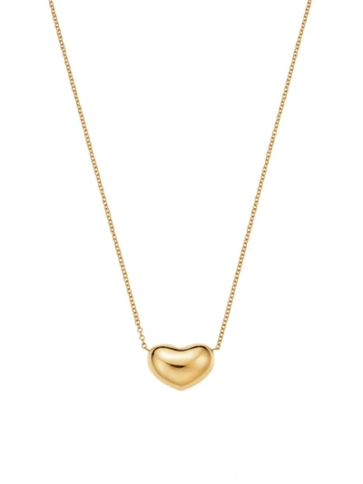 Futura Women's Contemporary 18k Yellow Gold Heart Pendant Necklace