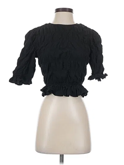 Pre-owned Future Collective 3/4 Sleeve Blouse In Black