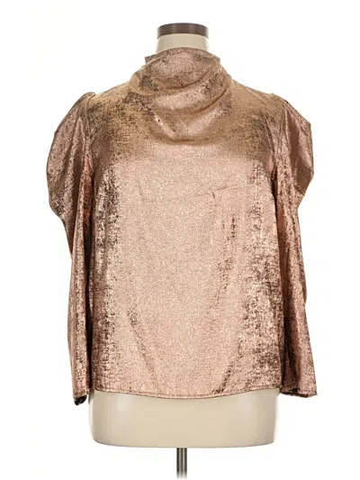 Pre-owned Future Collective 3/4 Sleeve Blouse In Gold