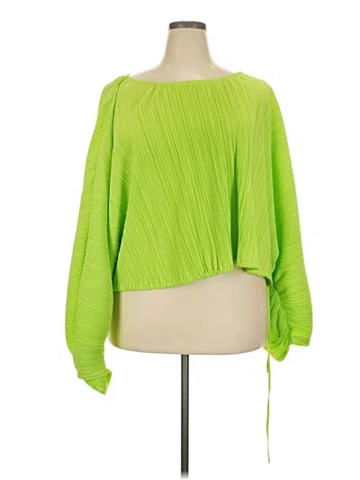 Pre-owned Future Collective 3/4 Sleeve Blouse In Green