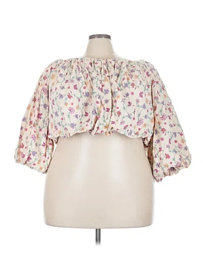 Pre-owned Future Collective 3/4 Sleeve Blouse In Ivory
