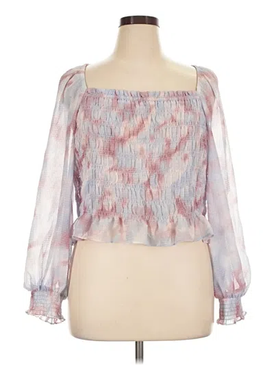 Pre-owned Future Collective 3/4 Sleeve Blouse In Pink