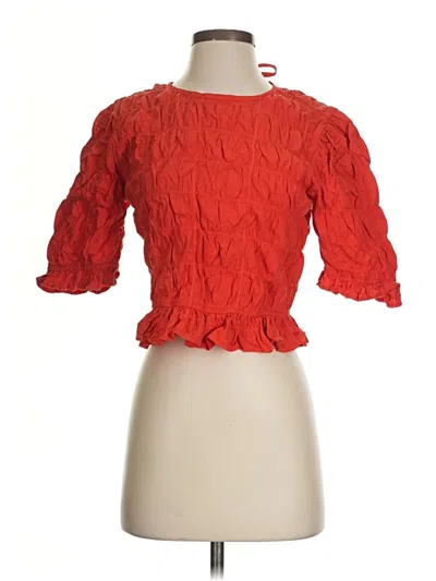 Pre-owned Future Collective 3/4 Sleeve Blouse In Red