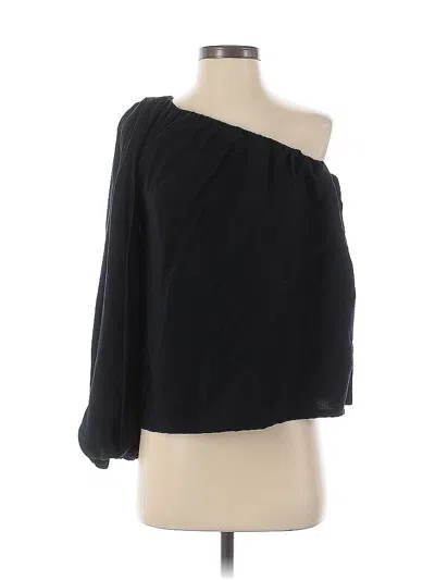 Pre-owned Future Collective 3/4 Sleeve Top Black One Shoulder Neckline Tops