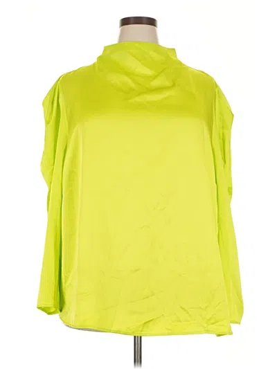 Pre-owned Future Collective 3/4 Sleeve Top Green Cowl Neck Tops