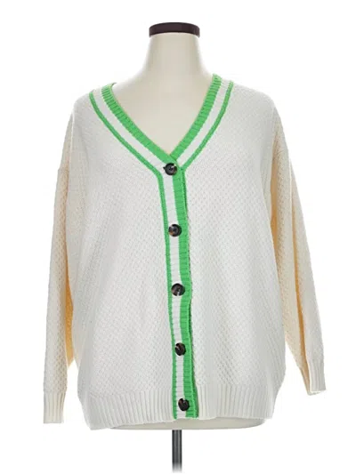 Pre-owned Future Collective Cardigan Sweater In White