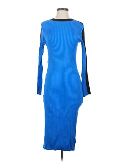 Future Collective Casual Dress In Blue