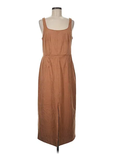Pre-owned Future Collective Casual Dress In Brown