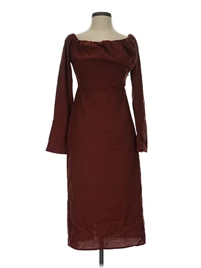 Pre-owned Future Collective Casual Dress In Burgundy