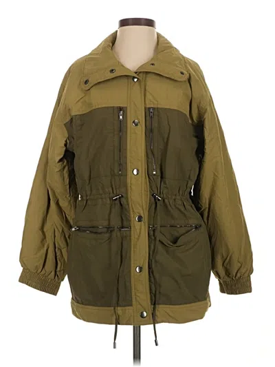 Pre-owned Future Collective Coat In Green