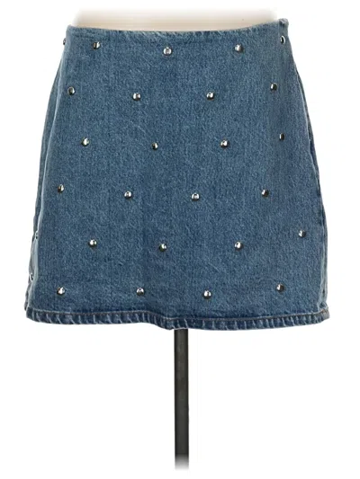 Pre-owned Future Collective Denim Skirt In Blue