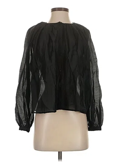 Pre-owned Future Collective Long Sleeve Blouse In Black