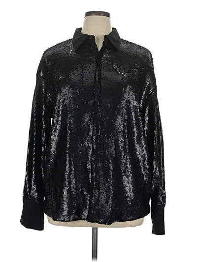 Pre-owned Future Collective Long Sleeve Blouse In Black