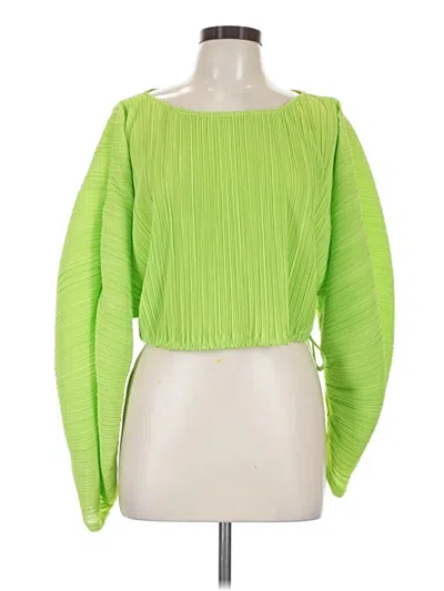 Pre-owned Future Collective Long Sleeve Blouse In Green