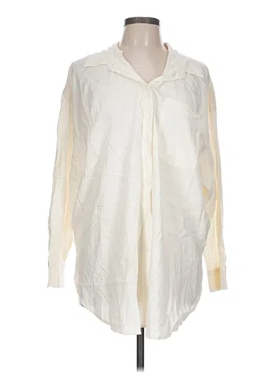 Pre-owned Future Collective Long Sleeve Blouse In Ivory