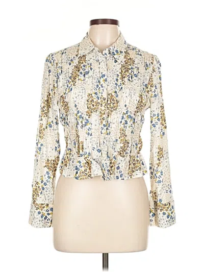 Pre-owned Future Collective Long Sleeve Blouse In White