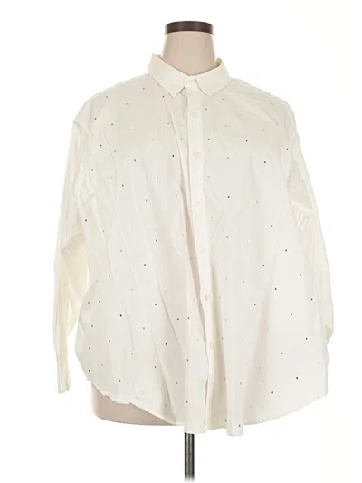 Pre-owned Future Collective Long Sleeve Blouse In White