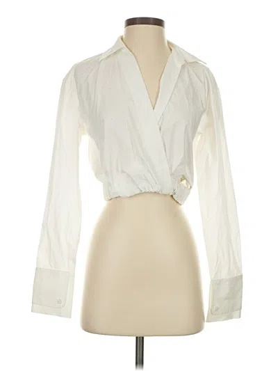 Pre-owned Future Collective Long Sleeve Blouse In White
