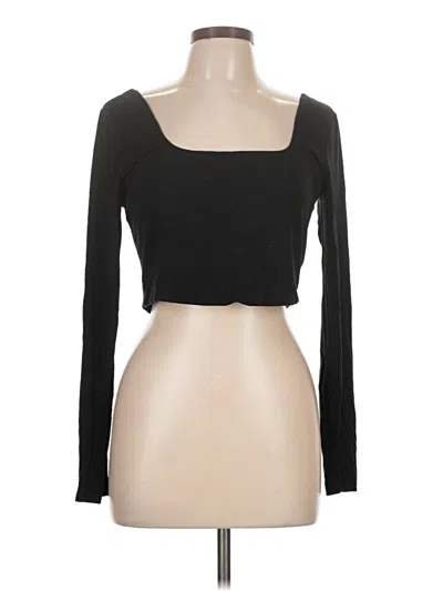 Pre-owned Future Collective Long Sleeve Top Black Sweetheart Neckline Tops