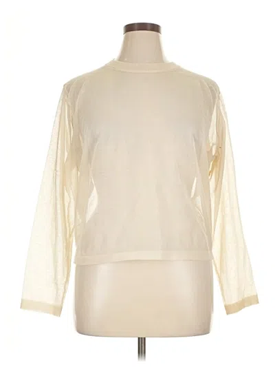 Pre-owned Future Collective Long Sleeve Top Ivory Turtleneck Tops In White