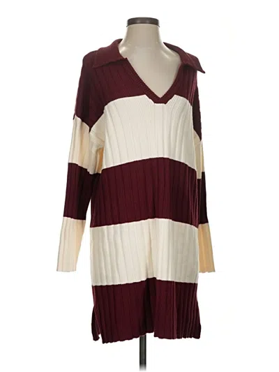 Pre-owned Future Collective Pullover Sweater In Burgundy