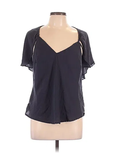 Pre-owned Future Collective Short Sleeve Blouse In Black