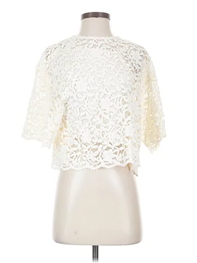 Pre-owned Future Collective Short Sleeve Blouse In White