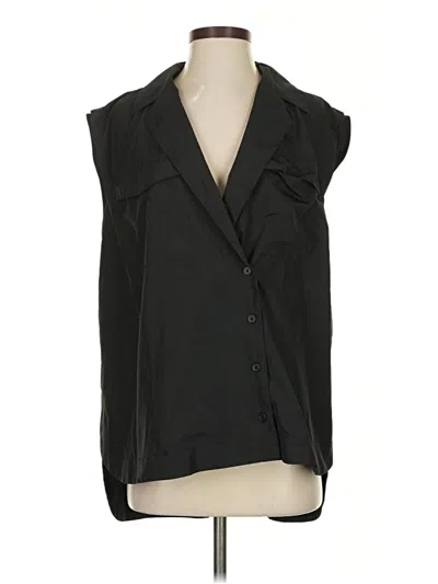 Pre-owned Future Collective Sleeveless Button Down Shirt In Black