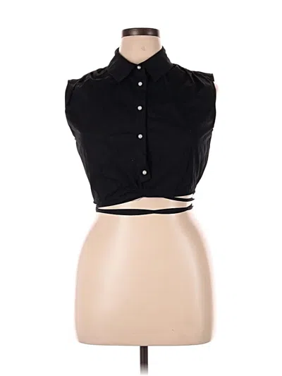 Pre-owned Future Collective Sleeveless Button Down Shirt In Black