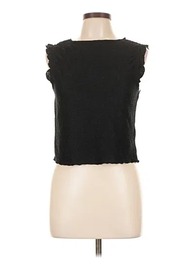 Pre-owned Future Collective Sleeveless Top Black Ruffles Neckline Tops