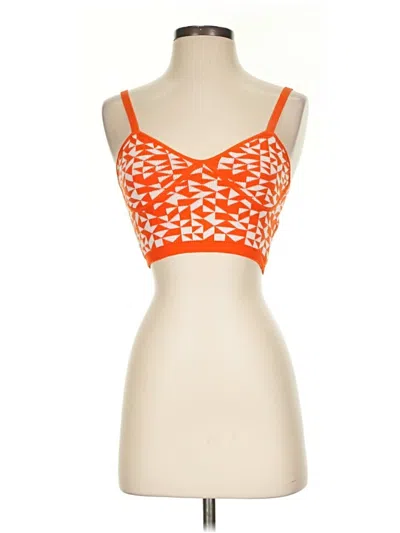 Pre-owned Future Collective Sleeveless Top Orange Sweetheart Neckline Tops