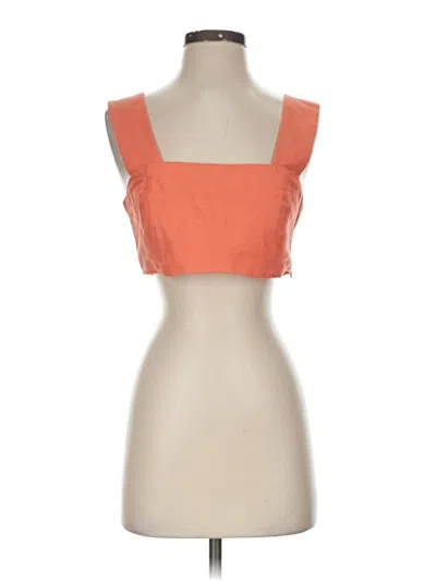 Pre-owned Future Collective Sleeveless Top Orange Sweetheart Neckline Tops