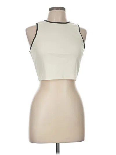 Pre-owned Future Collective Tank Top Ivory Halter Neckline Tops In White