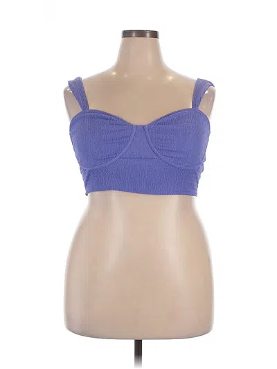 Pre-owned Future Collective Tube Top Purple Strapless Neckline Tops