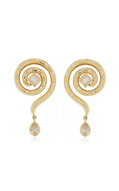 Future Fortune Lucy In The Sky 18k Yellow Gold Diamond Earrings