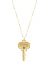 Future Fortune Past Present Future 14k Yellow Gold Sapphire Necklace