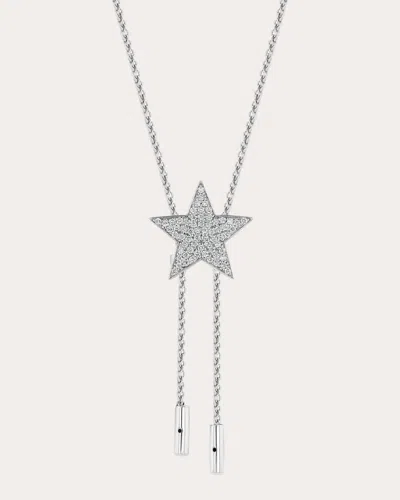 Future Fortune Women's Diamond & 14k White Gold Make A Wish Bolo Necklace 14k Gold In Silver