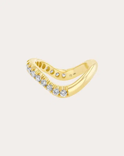 Future Fortune Women's Diamond & 18k Gold Cosmic Wave Ring